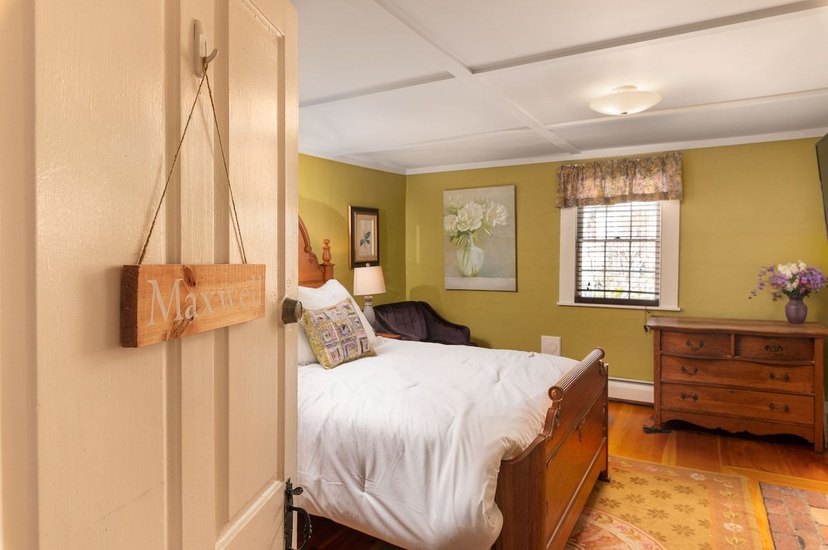 Cozy bedroom with a comfortable bed and warm decor