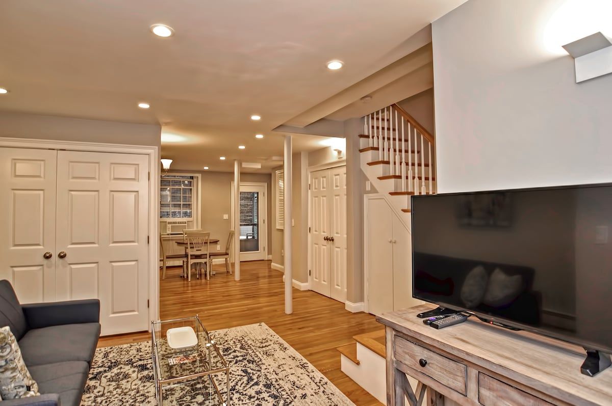 Cozy living room with a TV and comfortable seating area